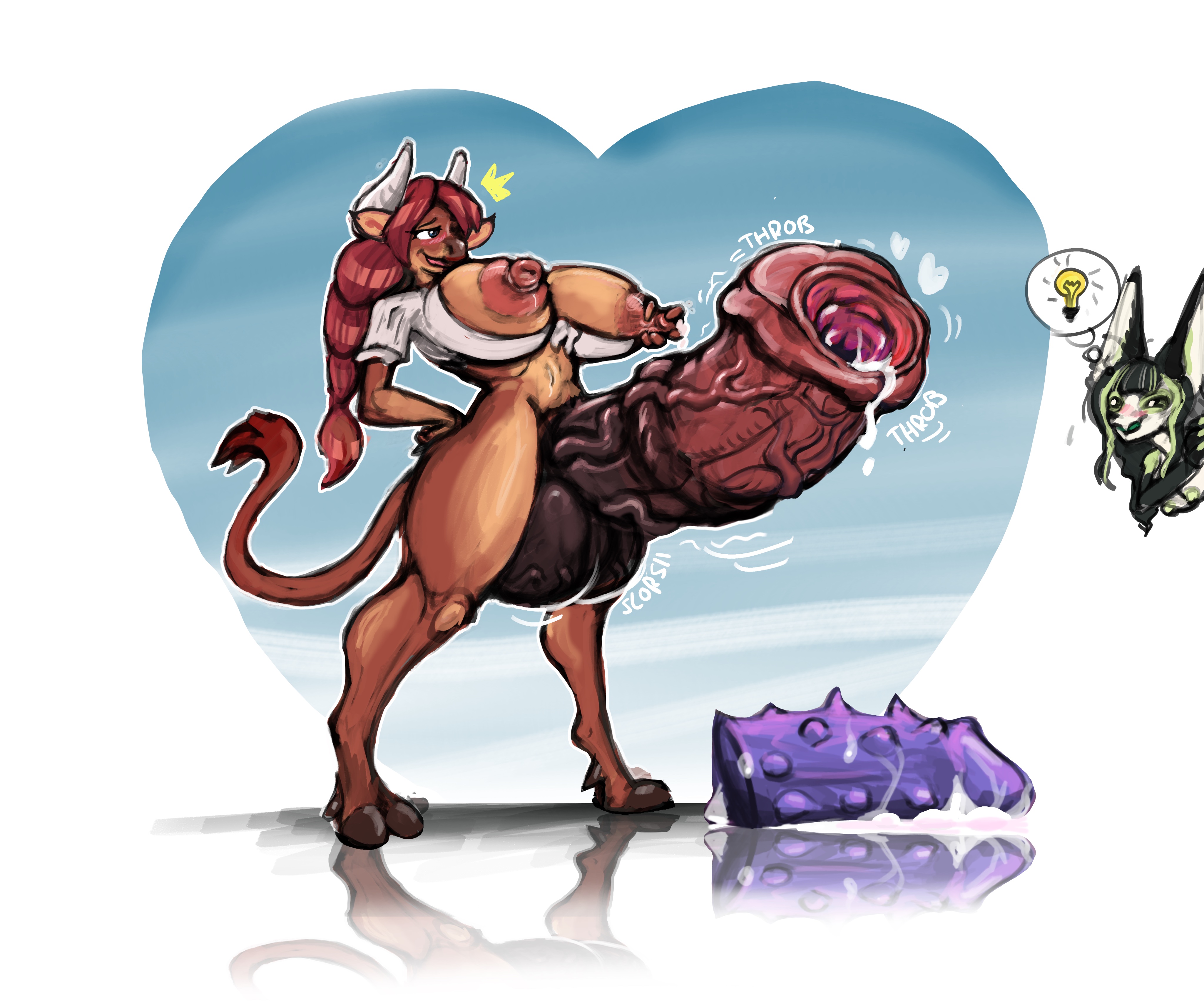 1futa, anthro, bonnie bovine (character), bovine, churning, cock vore, dildo, female, futa on female, futanari, gaping urethra, horsecock, horsecock futa, horselegkovach, intersex, more at source, penis, urethral, urethral insertion