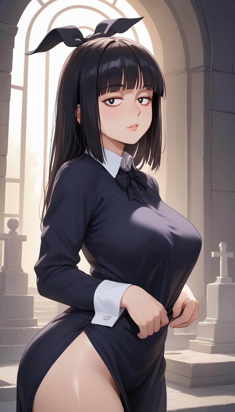 ai_generated ass ass_focus big_breasts coat creepy_susie large_ass large_breasts