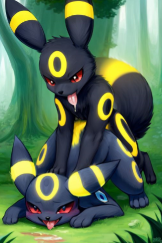 ai_generated mating pokemon pokemon_(species) pokeporn saliva tongue_out umbreon