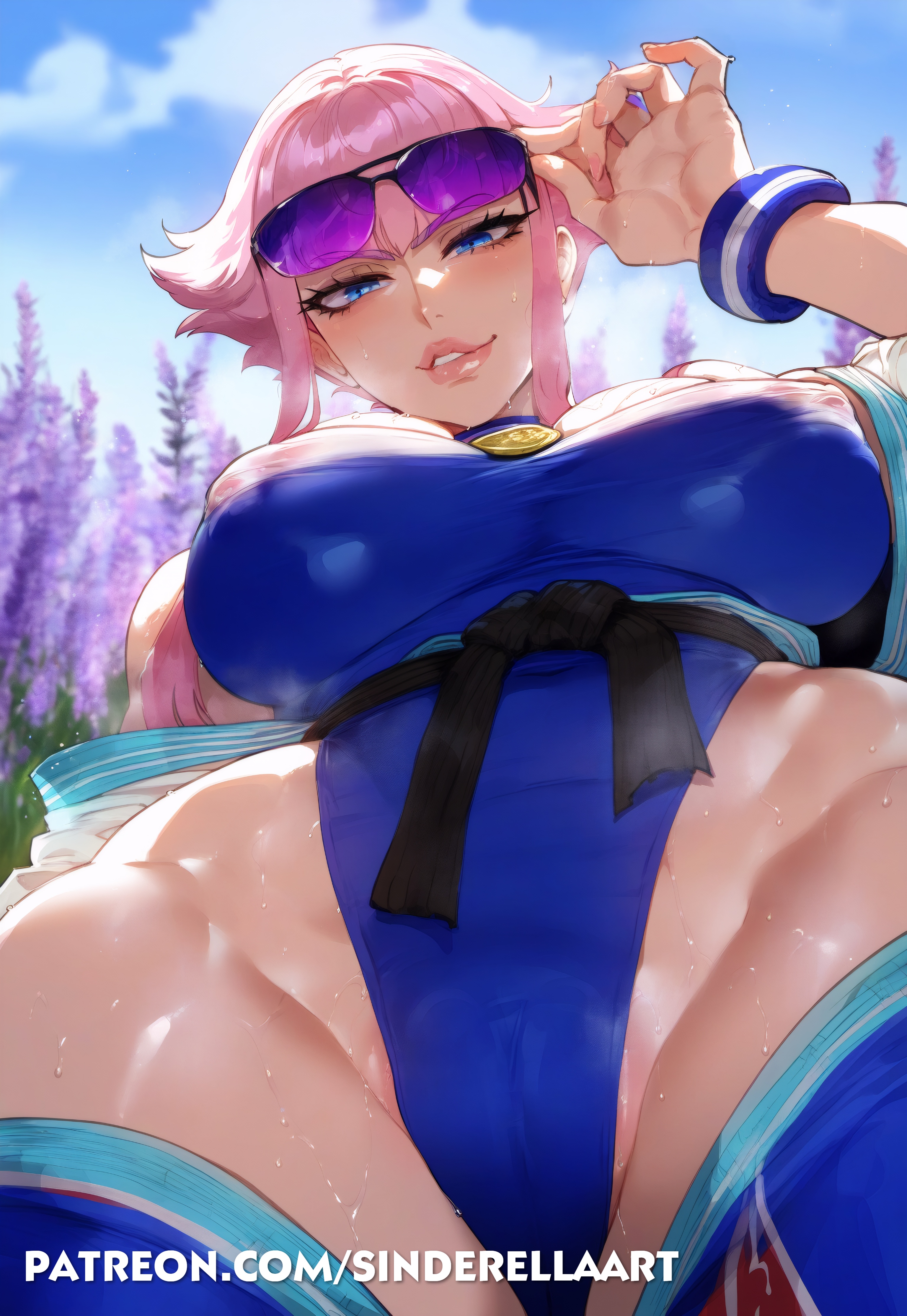 ai generated, big breasts, breasts, breasts bigger than head, busty, capcom, commission, curvaceous, eyewear on head, female, huge breasts, large breasts, manon legrand, patreon, patreon url, patreon username, public, sinderellaart, street fighter, street fighter 6, thick, thick legs, thick thighs, video game, video game character, video games, voluptuous, voluptuous female