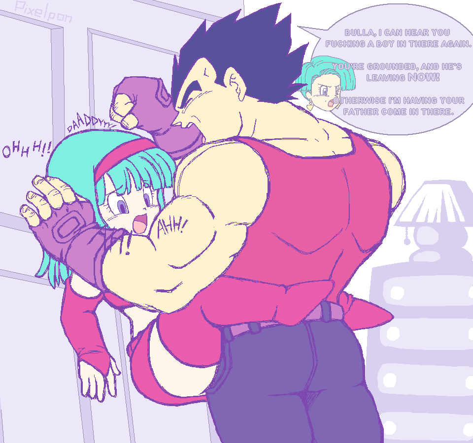 boots, bra (dragon ball), bra briefs, bulma, bulma briefs, bulma briefs (gt saga), cheating husband, dragon ball, dragon ball gt, english text, father and daughter, female, heel boots, high heel boots, incest, male, milf, mother and daughter, sex, text, text bubble, thigh boots, thighhigh boots, vegeta