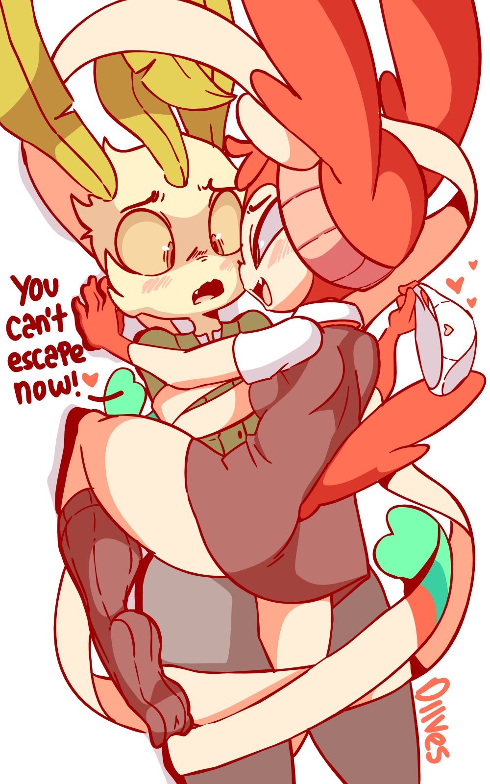 1girls, alternate color, ambiguous gender, anthro, anthrofied, ass, big ass, big eyes, blue eyes, bondage, breasts, brown eyes, canine, clothed, diives, eye contact, female, femdom, forced, furry, green eyes, hybrid, kneehighs, leaf, leafeon, nintendo, on top, original character, panties, pants, pink fur, pinned down, plant, pokemon, pokemon (species), pokemon dppt, pokemon xy, restrained, reverse rape, shirt, skirt, socks, sylveon, text, thick thighs, wide hips, yellow eyes, yellow fur, yellow sclera