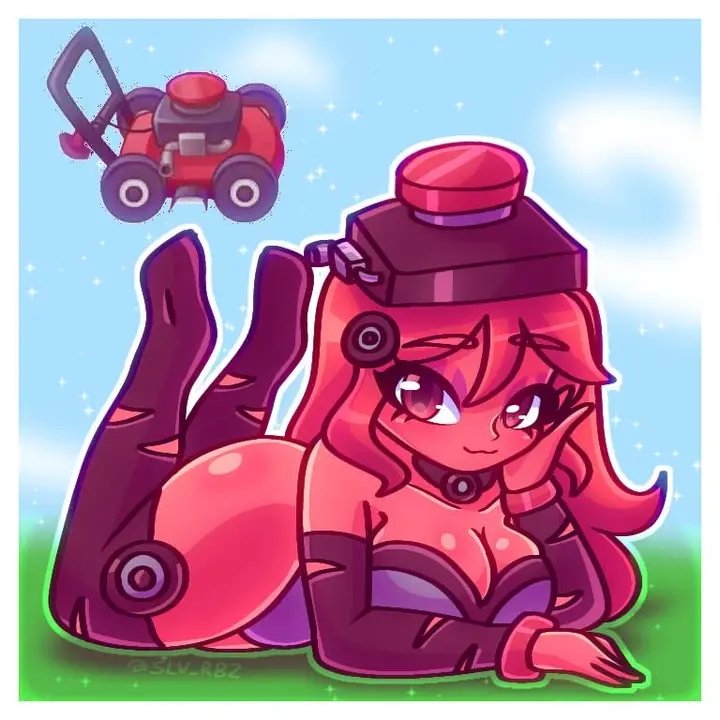 1girls, anthro, anthrofied, ass, breasts, female, flora fauna, humanized, lawnmower, lawnmower (pvz), object, personification, plant humanoid, plants vs zombies, plants vs. zombies, popcap games, pussy, slv rbz