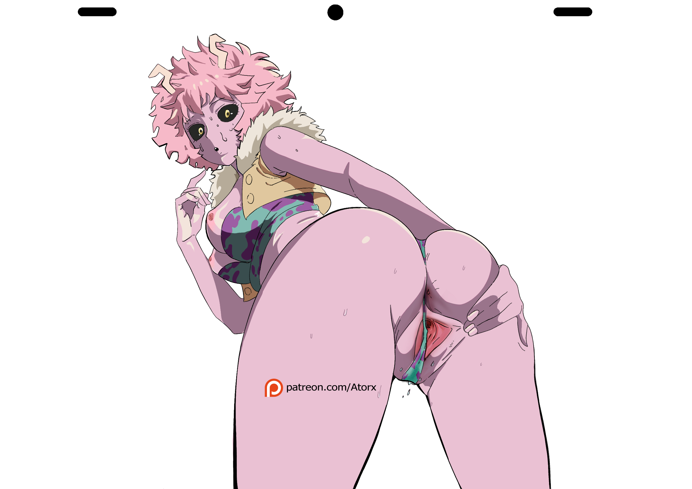 1girls, 2d, 2d (artwork), anime screencap style, anus, ass, atorx, bent over, boku no hero academia, booty, dark skin, explicit, female, genga, lewd, looking back, mina ashido, my hero academia, pinky, presenting, pussy, solo, solo focus, spread pussy, spreading, thighs, young