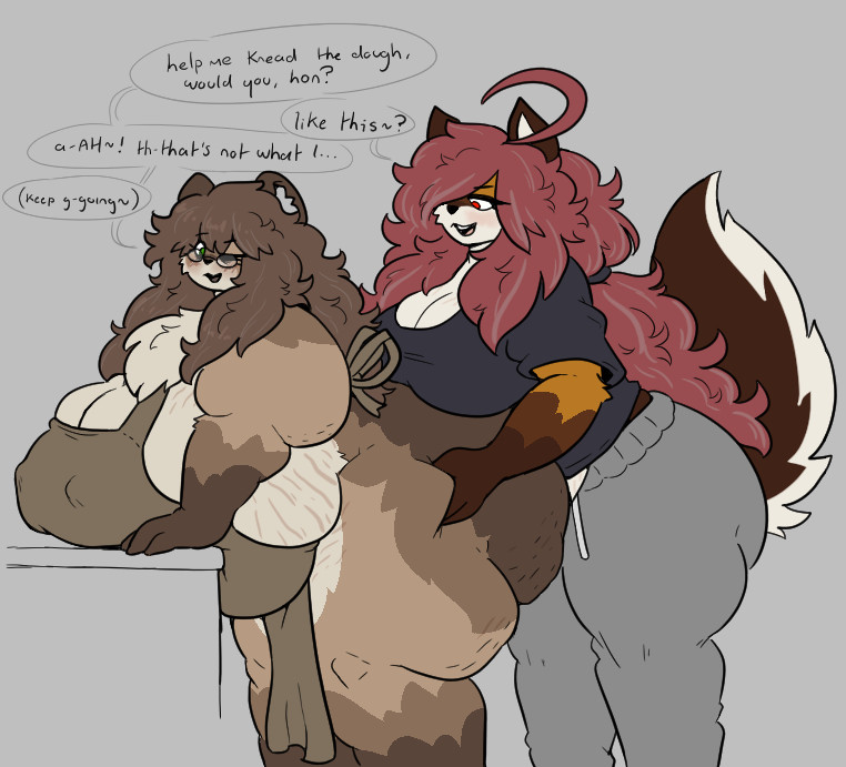 ass, big ass, big breasts, breasts, bubble ass, bubble butt, cleavage, female, furry, huge ass, huge breasts, hyper ass, hyper breasts, lucy (mexifurfoof), maple (mexifurfoof), mexifurfoof, milf, nipples, tagme, yuri