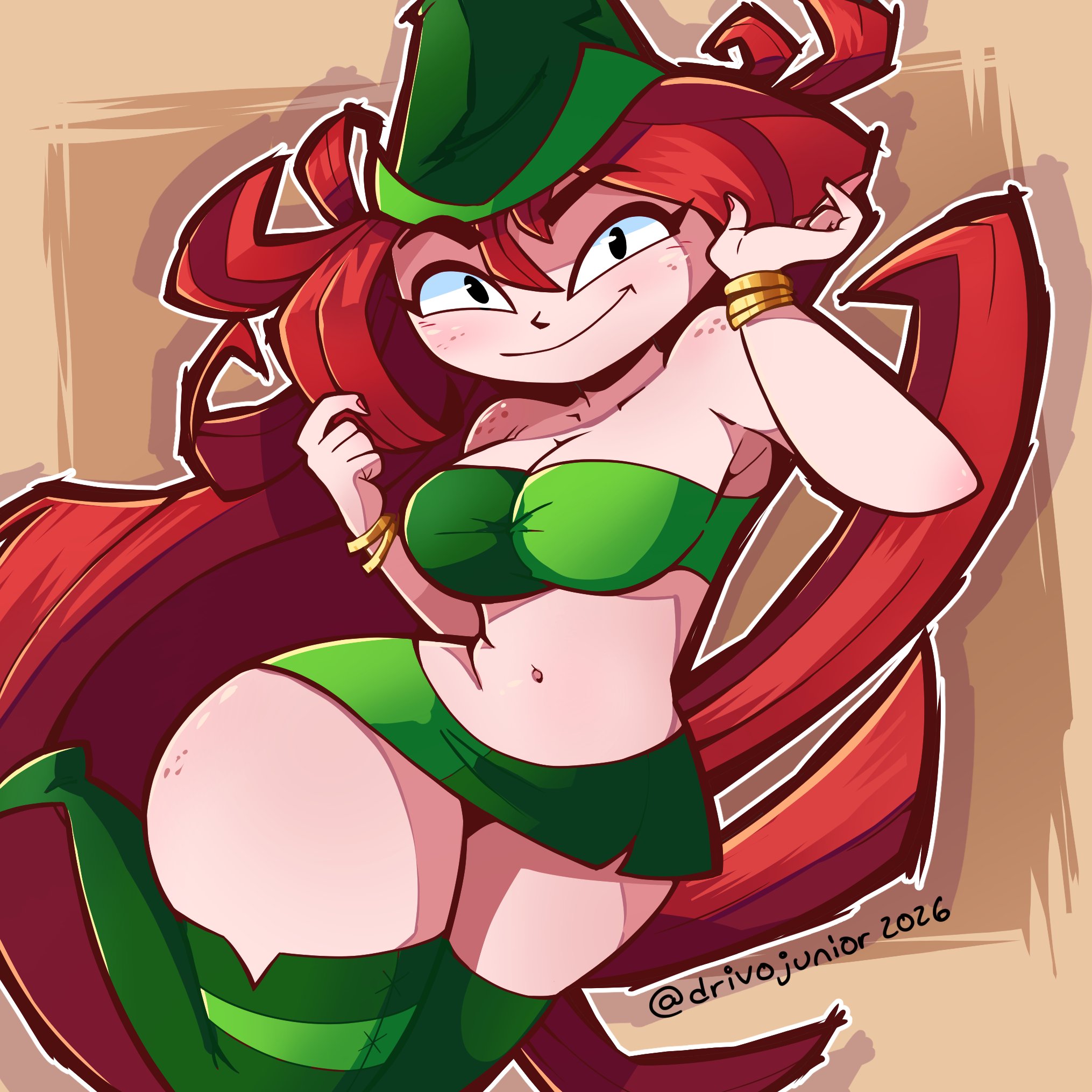 1girls, betilla (rayman), big ass, big breasts, bottom heavy, breasts, child bearing hips, drivojunior, fairy wings, female focus, female only, freckles, huge hips, huge thighs, legwear, light-skinned female, long hair, looking at viewer, nymph, nymph (rayman), rayman (series), rayman origins, skirt, thick thighs, thighs