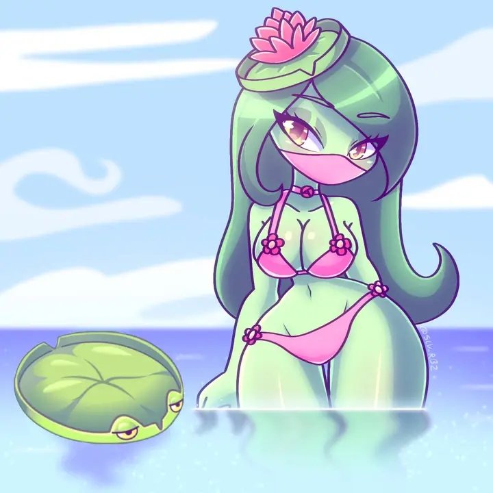 1girls, anthro, anthrofied, ass, breasts, female, flora fauna, lily pad (plants vs. zombies), lily pad (pvz), plant, plant girl, plant humanoid, plantie, plants vs zombies, plants vs. zombies, popcap games, pussy, slv rbz