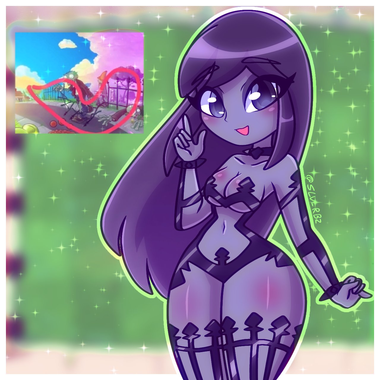 1girls, anthro, anthrofied, ass, breasts, female, female only, fence, fence (pvz), flora fauna, gijinka, humanized, object, personification, plants vs zombies, plants vs. zombies, popcap games, pussy, slv rbz, solo