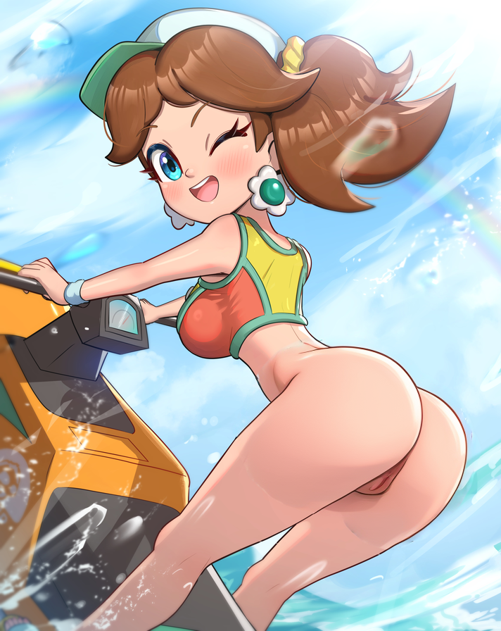 ai generated, ass, big ass, edit, edited, female, gonzarez, mario (series), mario kart world, naked ass, princess daisy, thenudeanator