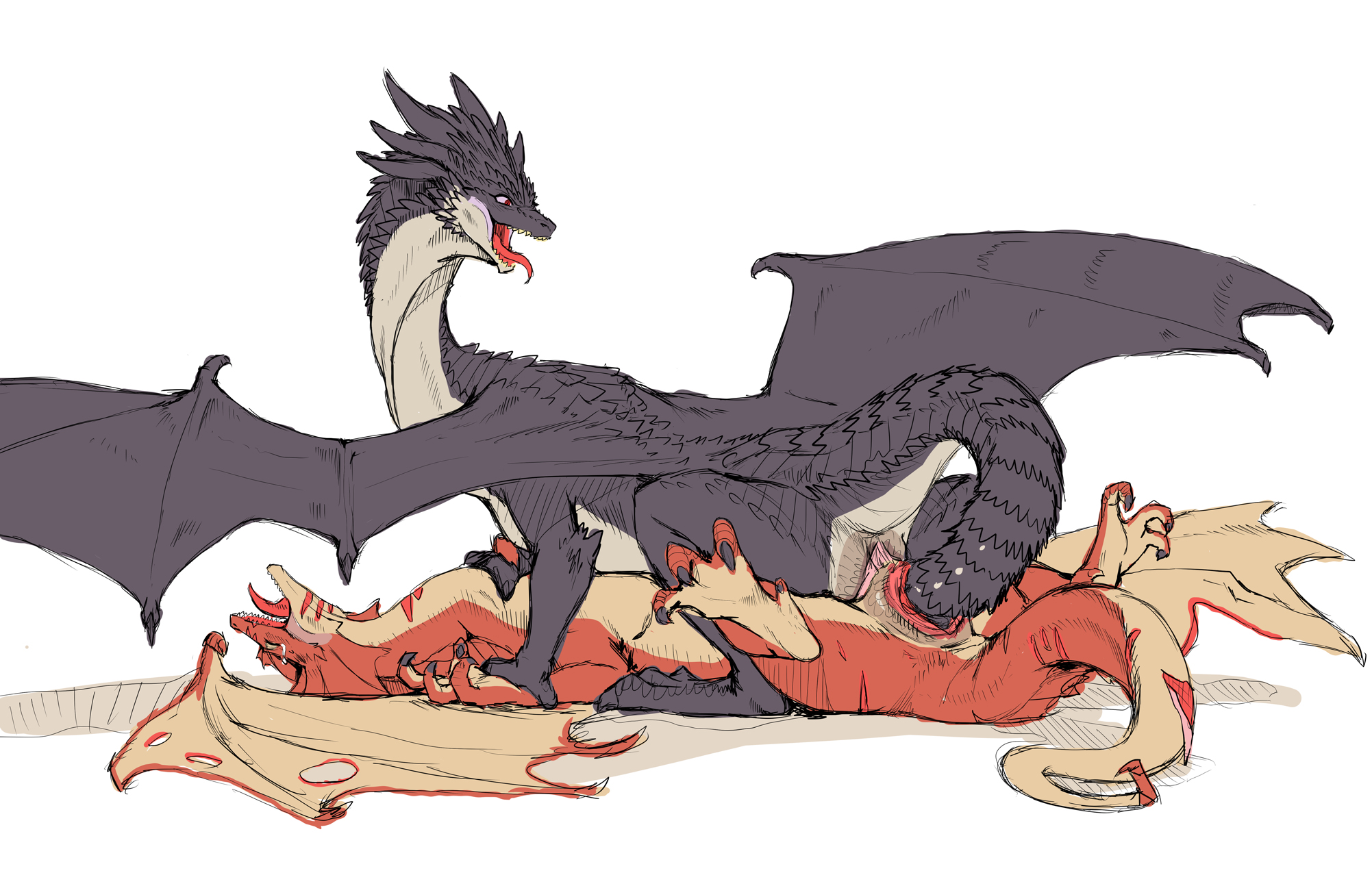 2girls, blood, dragon, duel, duo, female, female/female, fight, forced, genital torture, gore, guro, multiple females, multiple girls, pain, penetration, pussy, rape, reptile, scalie only, sex, tail, tail sex, tears, the guron, vaginal penetration, violence, western dragon, wings, yuri