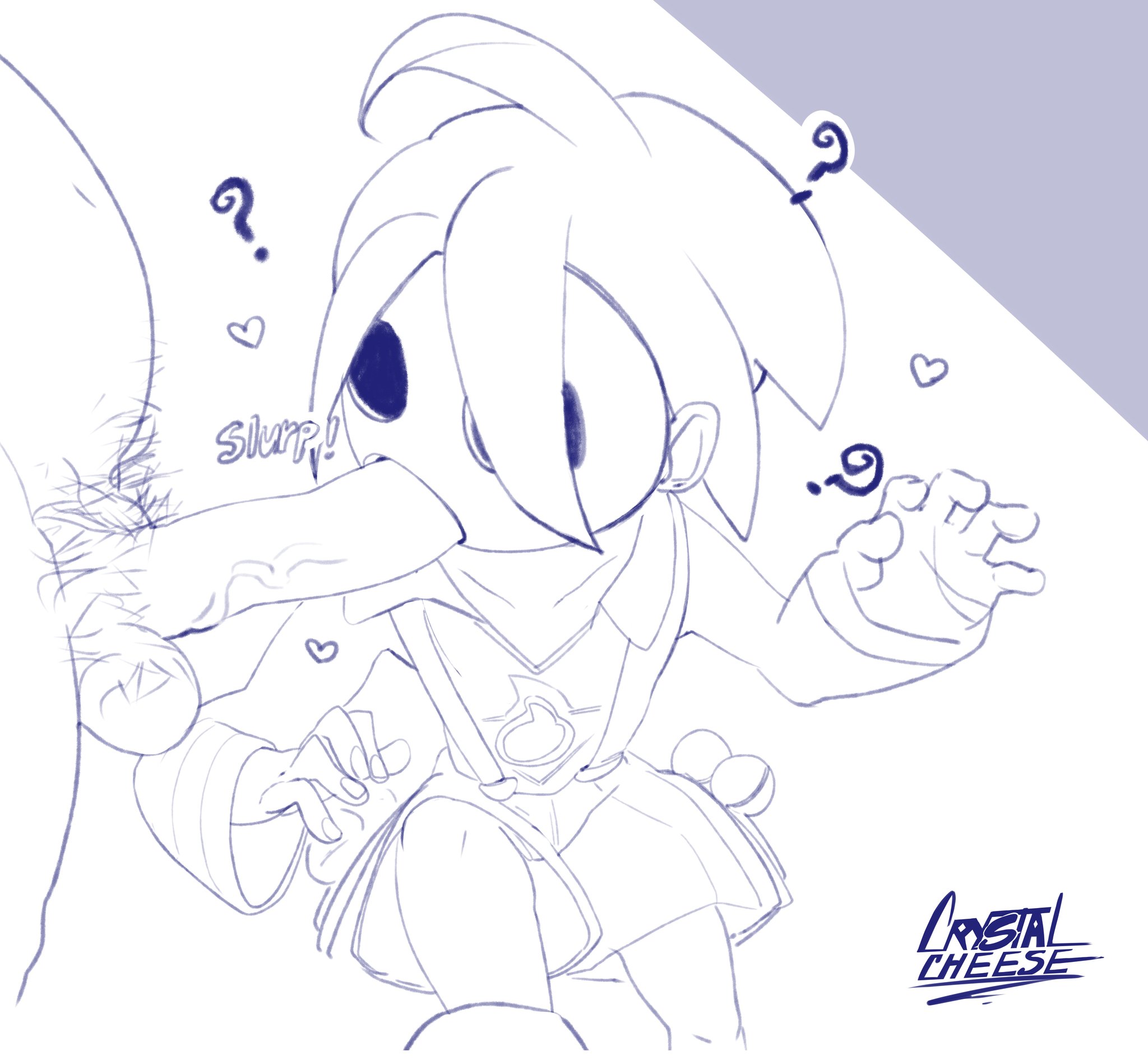 ?, 1boy, allister (pokemon), clothed, crystalcheese, fat male, fellatio, heart, male, mask, onion (pokemon), penis, pokemon, pokemon ss, yaoi