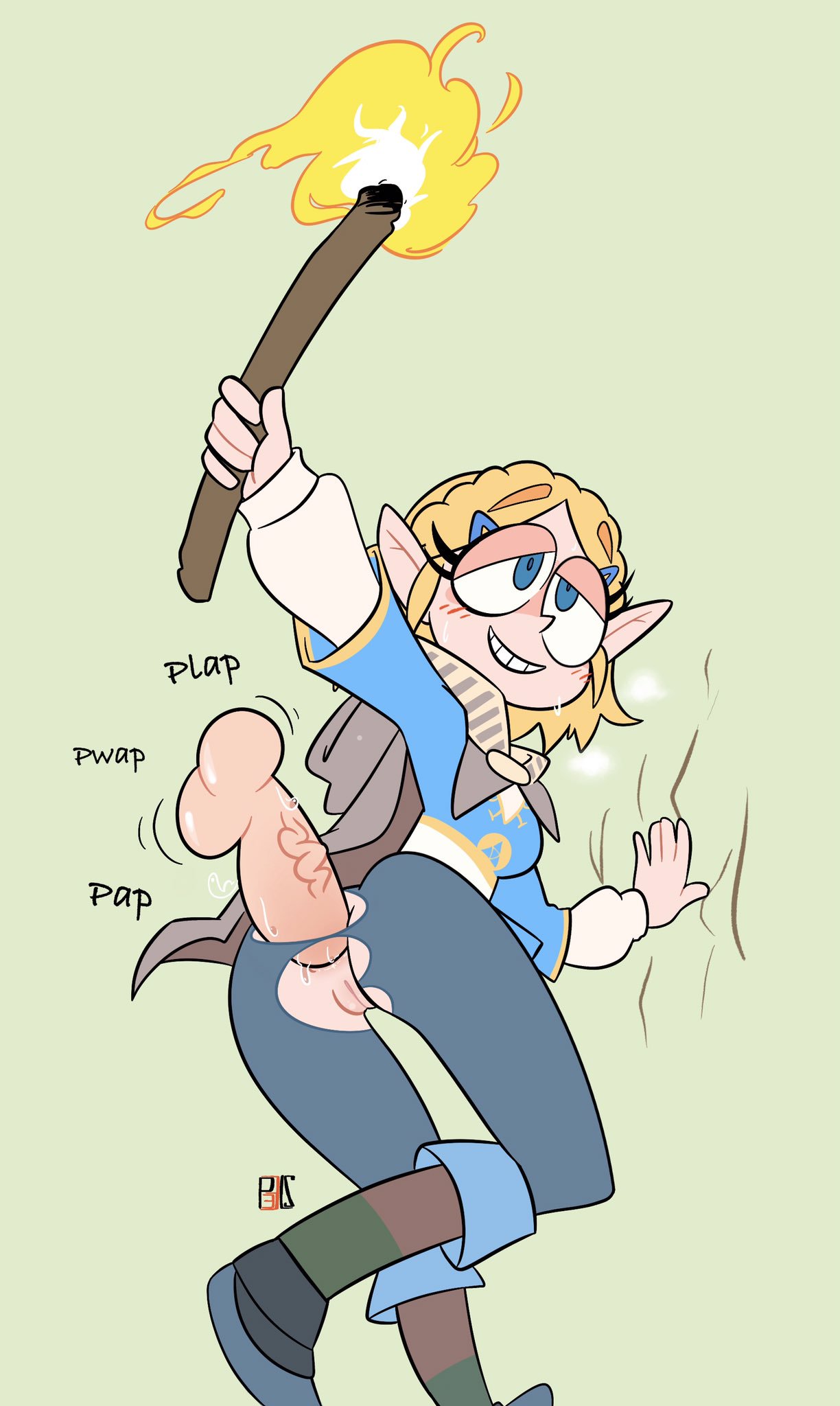1boy, 1girls, 2019, anal, balls, blonde hair, blue eyes, cute, duo, female, joshin, link, male, nintendo, penis, princess zelda, pussy, sex, short hair, simple background, smile, tears of the kingdom, testicles, text, the legend of zelda, vagina, zelda (tears of the kingdom)