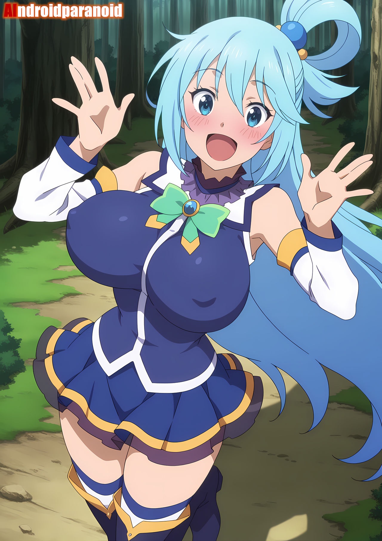 1girls, ai generated, aindroidparanoid, aqua (konosuba), ass, big ass, big breasts, big butt, breasts, busty, curvy, cute, fat ass, female, female only, hair, hi res, hips, huge ass, huge breasts, human, kono subarashii sekai ni shukufuku wo!, konosuba, large ass, large breasts, legs, narrow waist, slim waist, tagme, thick ass, thick thighs, voluptuous, waist, wide hips