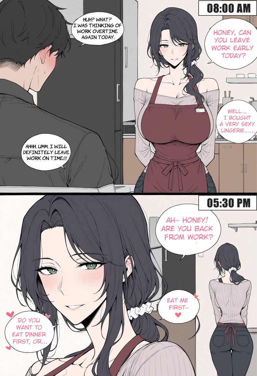 1boy 1girls hard_translated husband_and_wife original original_character translated