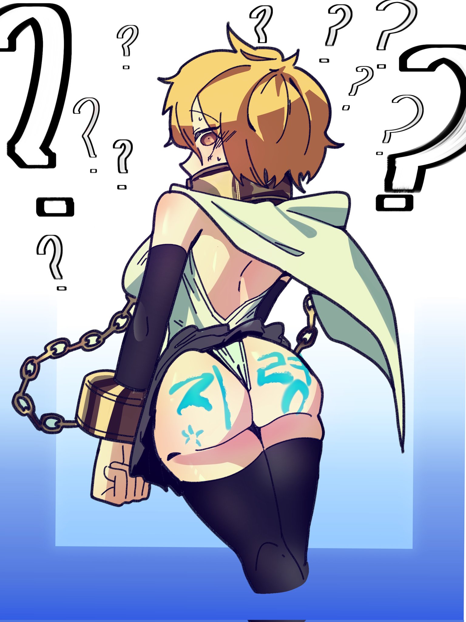 ?, 1girls, ass, ass bigger than head, ass focus, big ass, big breasts, blonde, blonde female, blonde hair, blonde hair female, blonde-haired female, cape, don quixote (limbus company), female, female focus, female only, heart eye 57, index (identity) (project moon), index don quixote, limbus company, looking at viewer, looking back, looking back at viewer, panties, project moon, skirt, skirt lift, solo, solo female, solo focus, tagme, tagme (artist), thick, thick ass, thick hips, thick legs, thick thighs, thighhighs, thighs