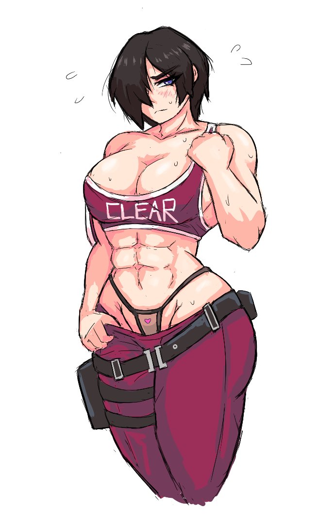 abs, caiman (limbus company), female, limbus company, littleteze, muscular, muscular female, project moon