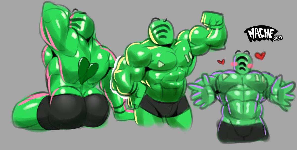 2023 abs ass_cleavage back_view bara bubble_butt dirtymache gay muscular muscular_anthro muscular_arms muscular_ass muscular_back muscular_legs muscular_male shorts six_pack solo solo_focus solo_male spotify tagme tagme_(artist) topless