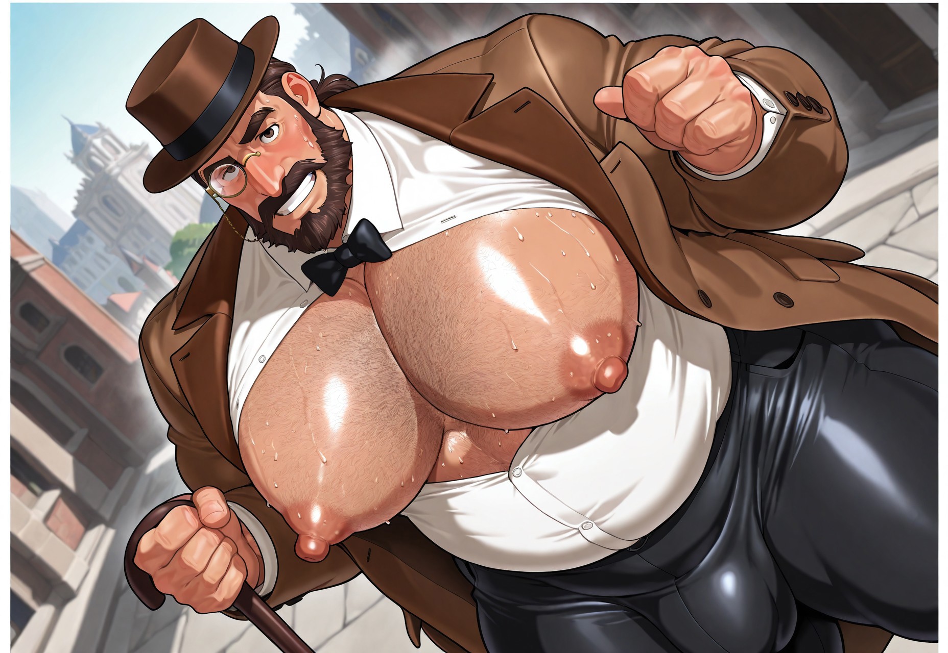 ai, ai generated, civitai, gay, khlibina, male, male focus, male only