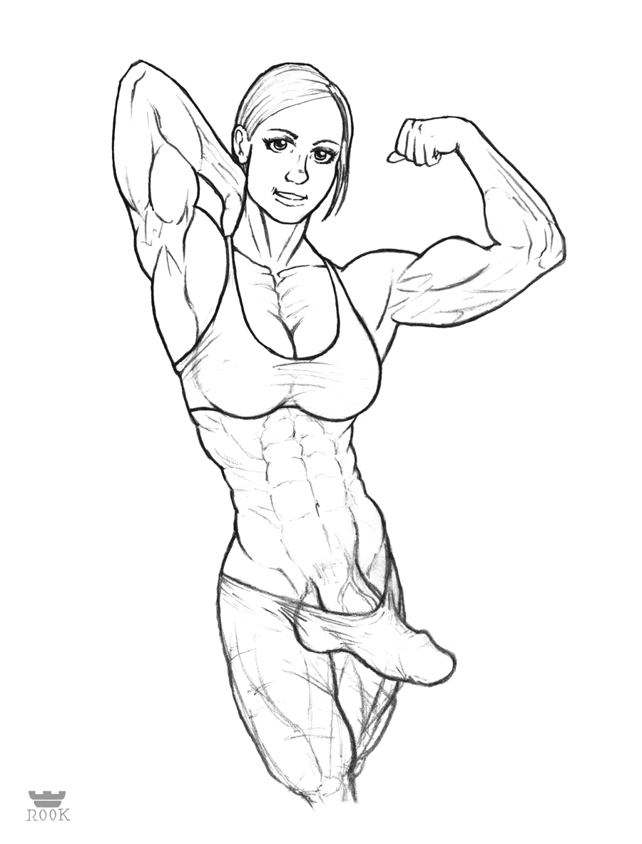 1futa abs athletic balls breasts bulge clothed dickgirl erection erection_under_clothes flexing futa_only futanari intersex line_art looking_at_viewer midriff milf muscles muscular_futanari muscular_thigh pencil_(artwork) penis posing rookerrant sierra sketch solo_futa sports_bra standing traditional_media_(artwork) veiny_penis watermark