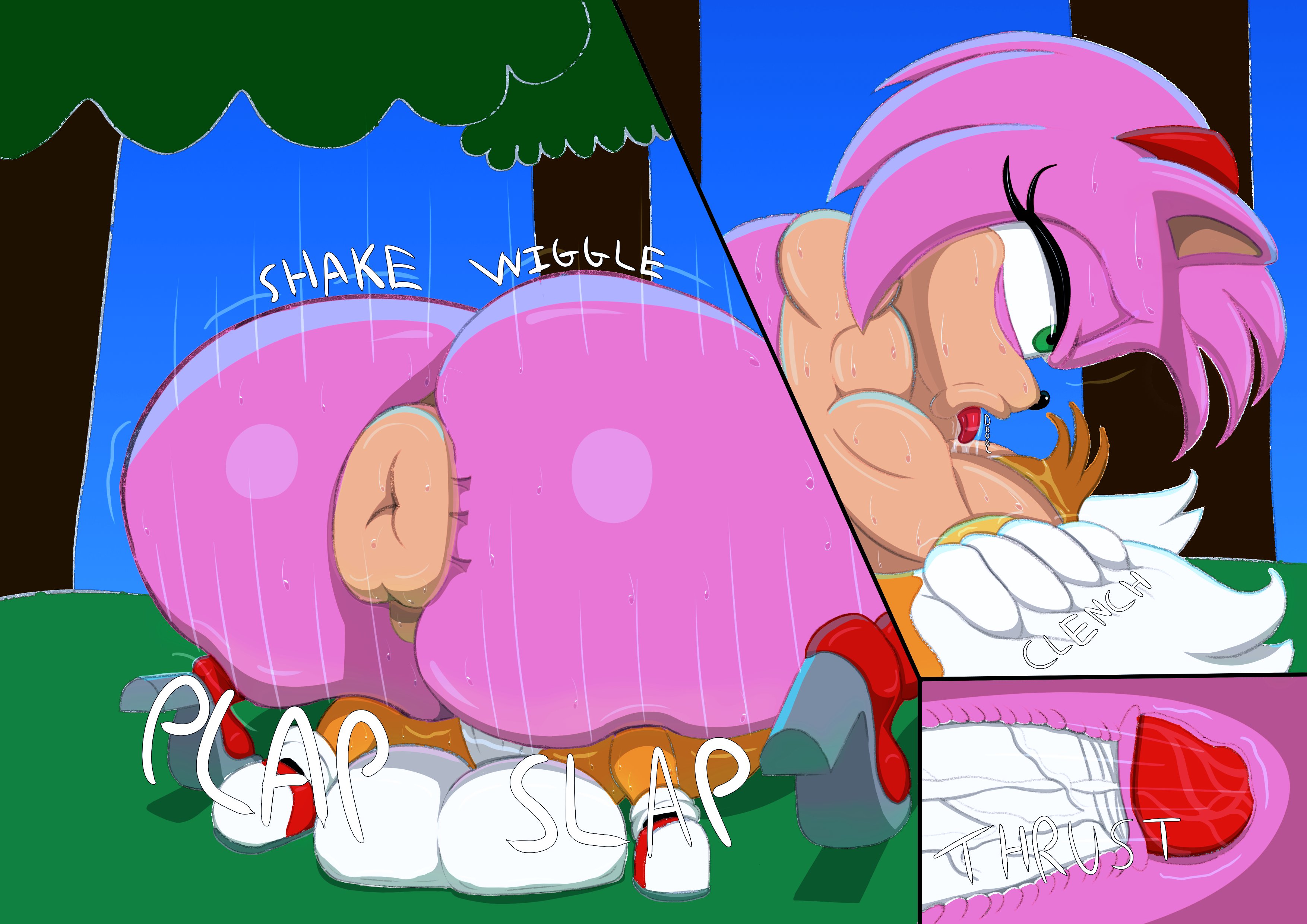 1boy, 1girls, ahe gao, amy rose, anus, ass, balls, big ass, big balls, big penis, cowgirl position, female, female on top, furry, furry female, furry male, hedgehog girl, huge ass, male, miles prower, miles tails prower, penis, penis in uterus, pussy, riggedscales, sega, sentones, size difference, sonic (series), sweat, tagme, tails, tails the fox, tongue, tongue out, veiny balls, x-ray