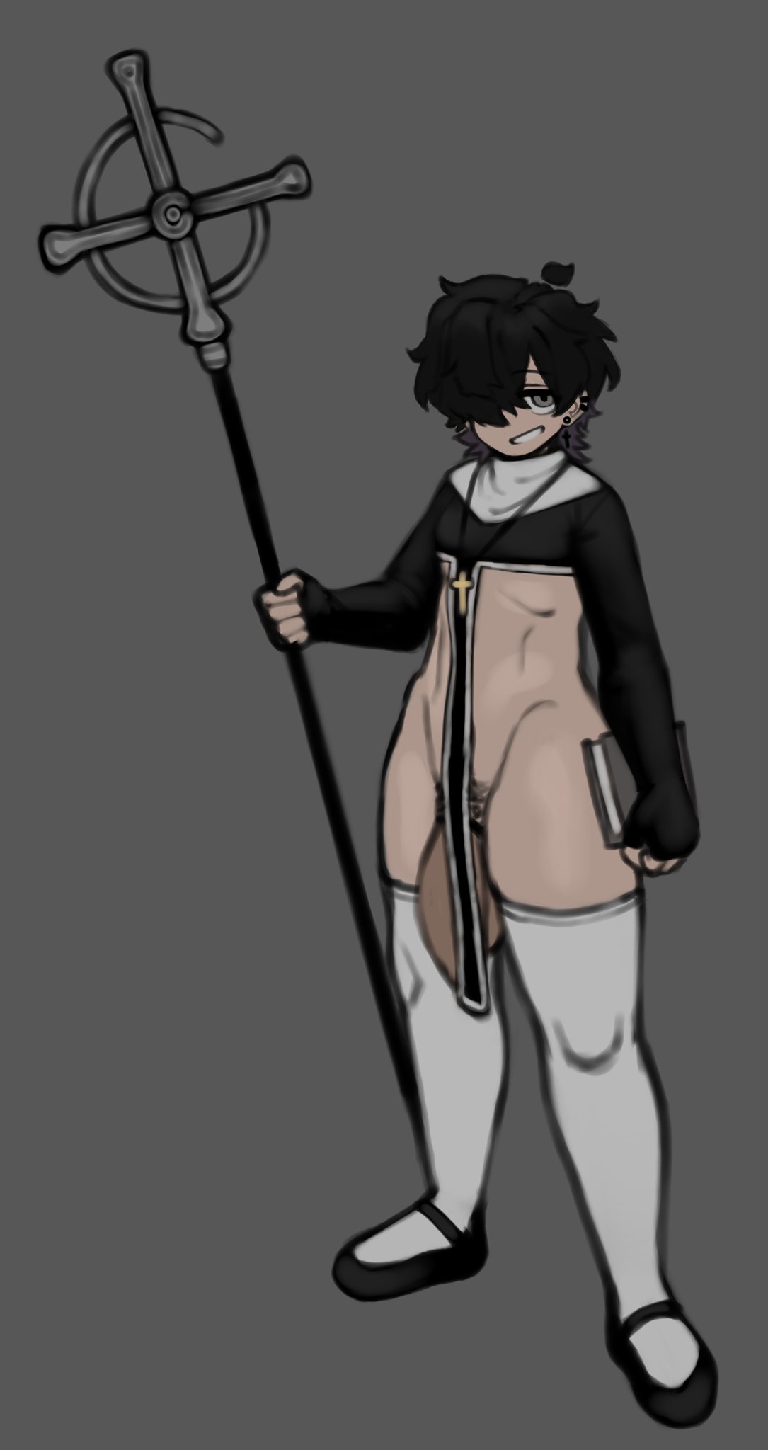 1boy, femboy, hung trap, magnus (mctamagomaki), male only, mctamagomaki, solo male, tagme