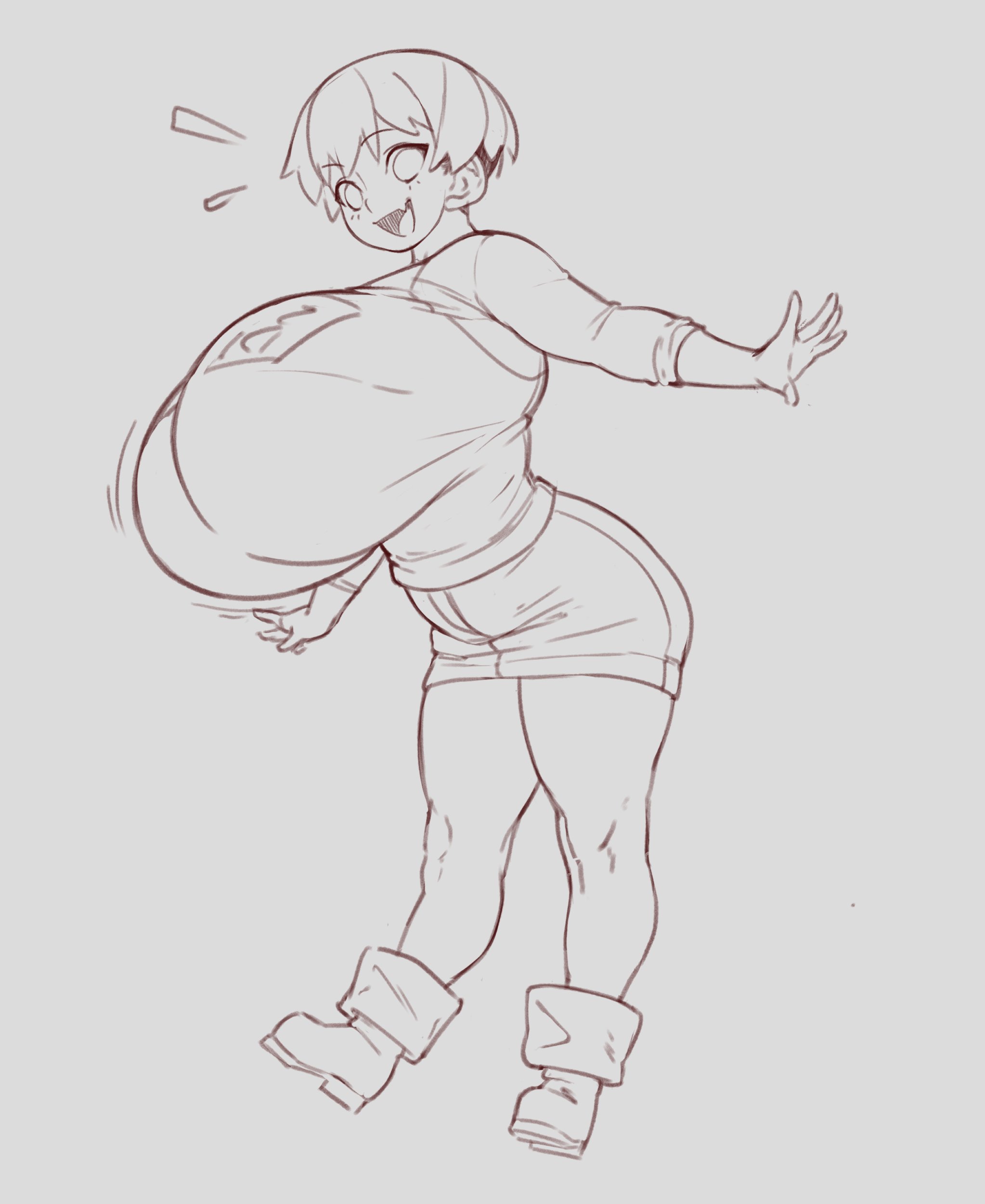 clothed, hayabusart, huge breasts, thick thighs, uzaki hana, uzaki-chan wa asobitai!