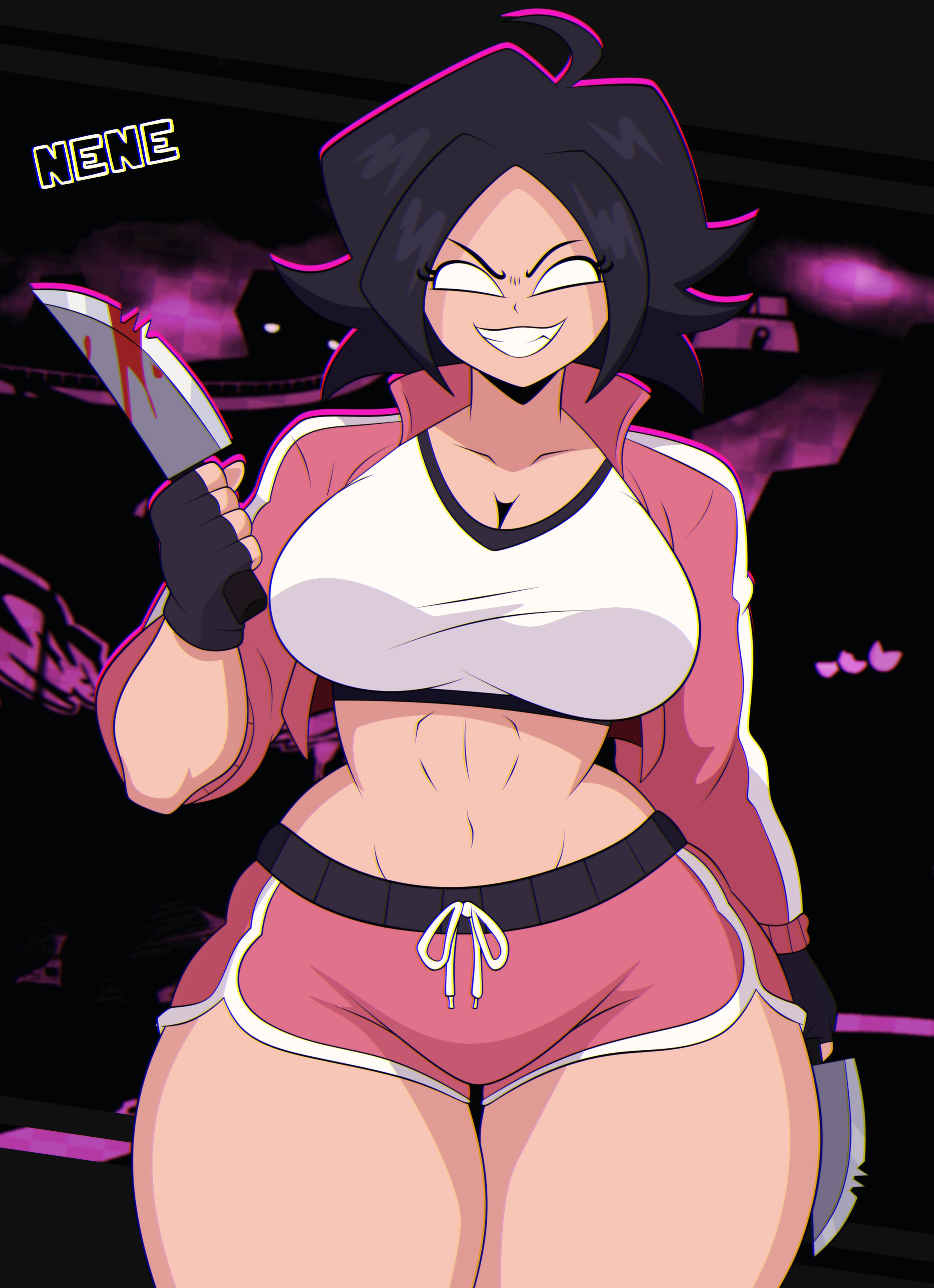 bage21, female, female focus, female only, friday night funkin, large breasts, nene (newgrounds), newgrounds, pico's school, solo, solo female, solo focus, superbage, tagme
