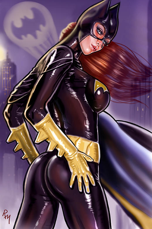 1girls ass barbara_gordon bat-signal batgirl batman_(series) belt big_ass big_breasts birds_of_prey black_bodysuit blue_eyes bodysuit breasts building busty city cityscape cowl curvaceous curvy dat_ass dc dc_comics eyeshadow female female_only gloves human long_hair makeup mascara mask night night_sky pinup raffaele_marinetti red_hair red_lips red_lipstick skintight skintight_bodysuit skyscraper solo standing superheroine thick_ass utility_belt voluptuous yellow_belt yellow_gloves