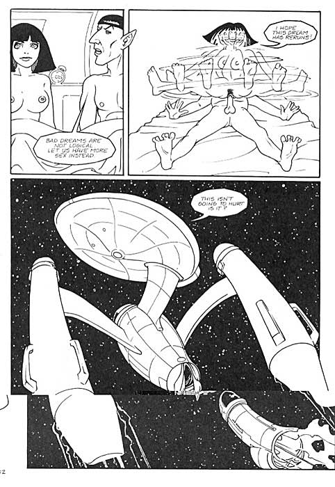 alien alien_girl black_and_white boobs breasts comic female genitals male penetration penis sex spock star_trek starship vulcan_(species)