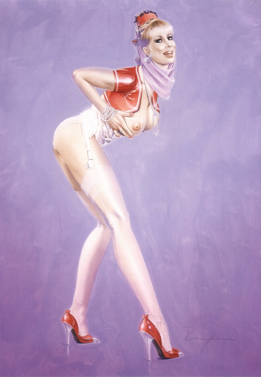 1girls andreas_raufeisen barbara_eden breasts celebrity female female_only high_heels i_dream_of_jeannie jeannie solo tagme thighhighs