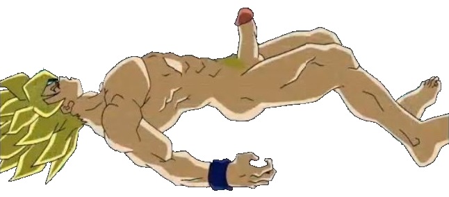 1boy abs biceps bodybuilder dragon_ball dragon_ball_z erection male male_only mmg muscles nippleless_male pecs penis photoshop screencap serratus_anterior solo son_goku super_saiyan testicles