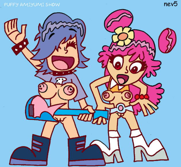 ami_onuki belt blue_hair cartoon_network casual electric_guitar footwear guitar hi_hi_puffy_amiyumi human innie_pussy musical_instrument neckwear nev pale_skin tagme wristwear yumi_yoshimura