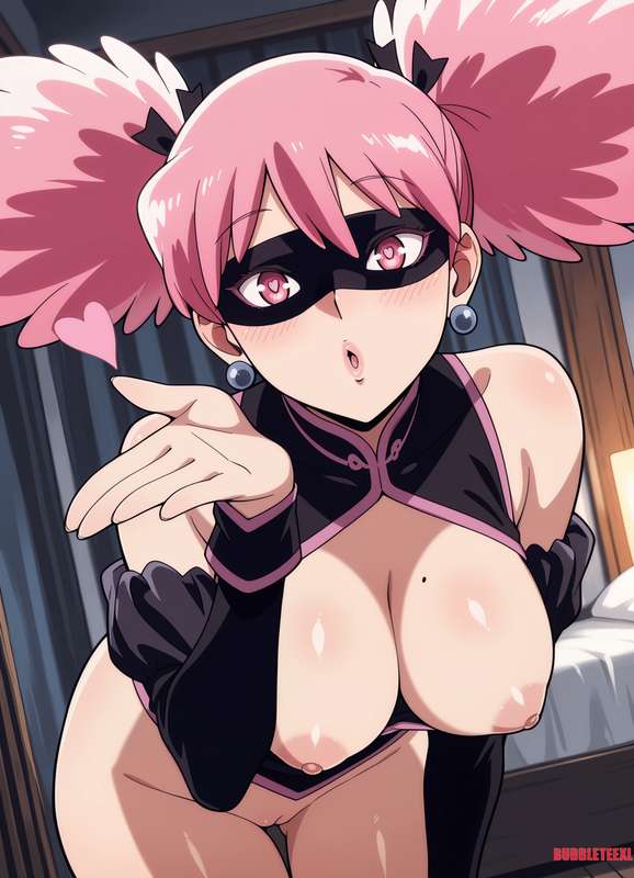 1girls, ai generated, bubbleteexl, female, haneyama kazuho, my hero academia, nude, pink hair, pop step, vigilante: my hero academia illegals