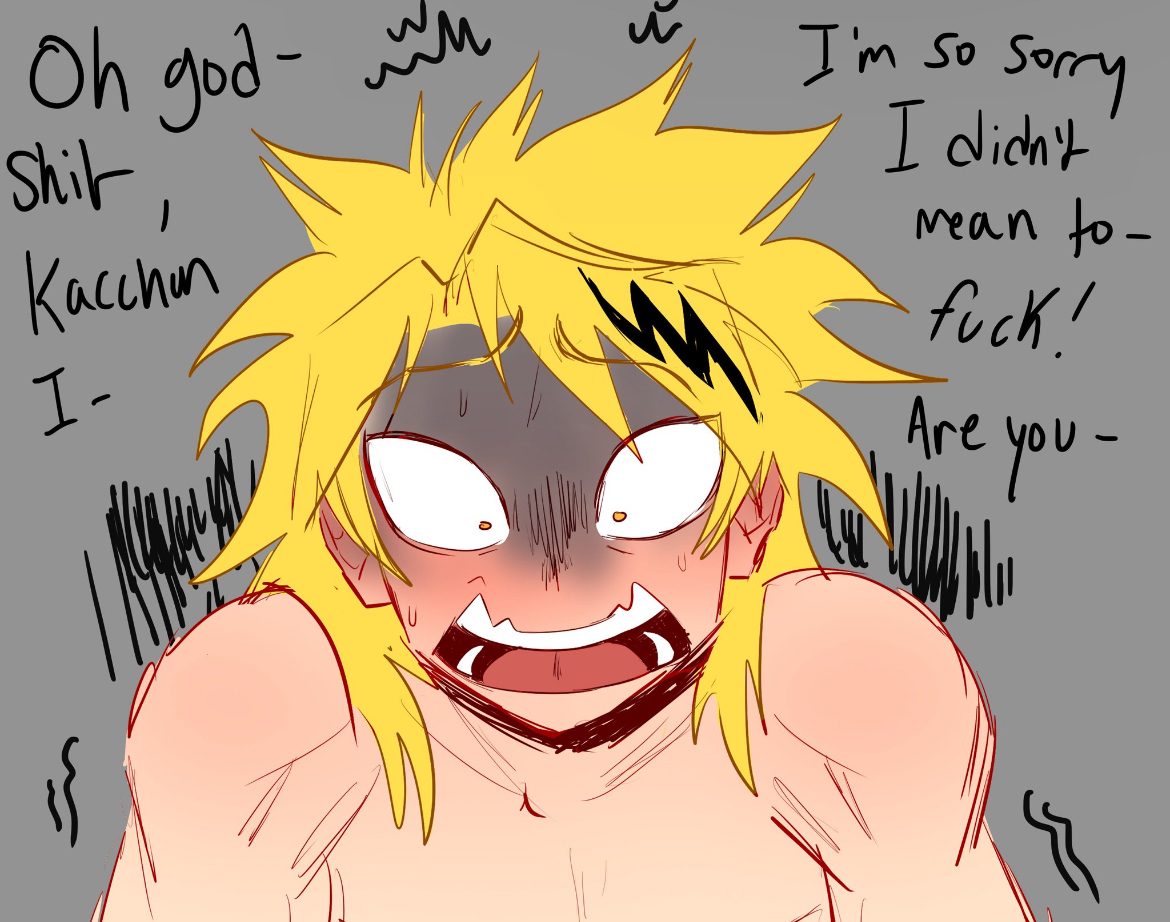 denki kaminari, gay, gay male, male, male focus, male only, my hero academia, pretty werewolf, solo, solo focus, solo male, yaoi