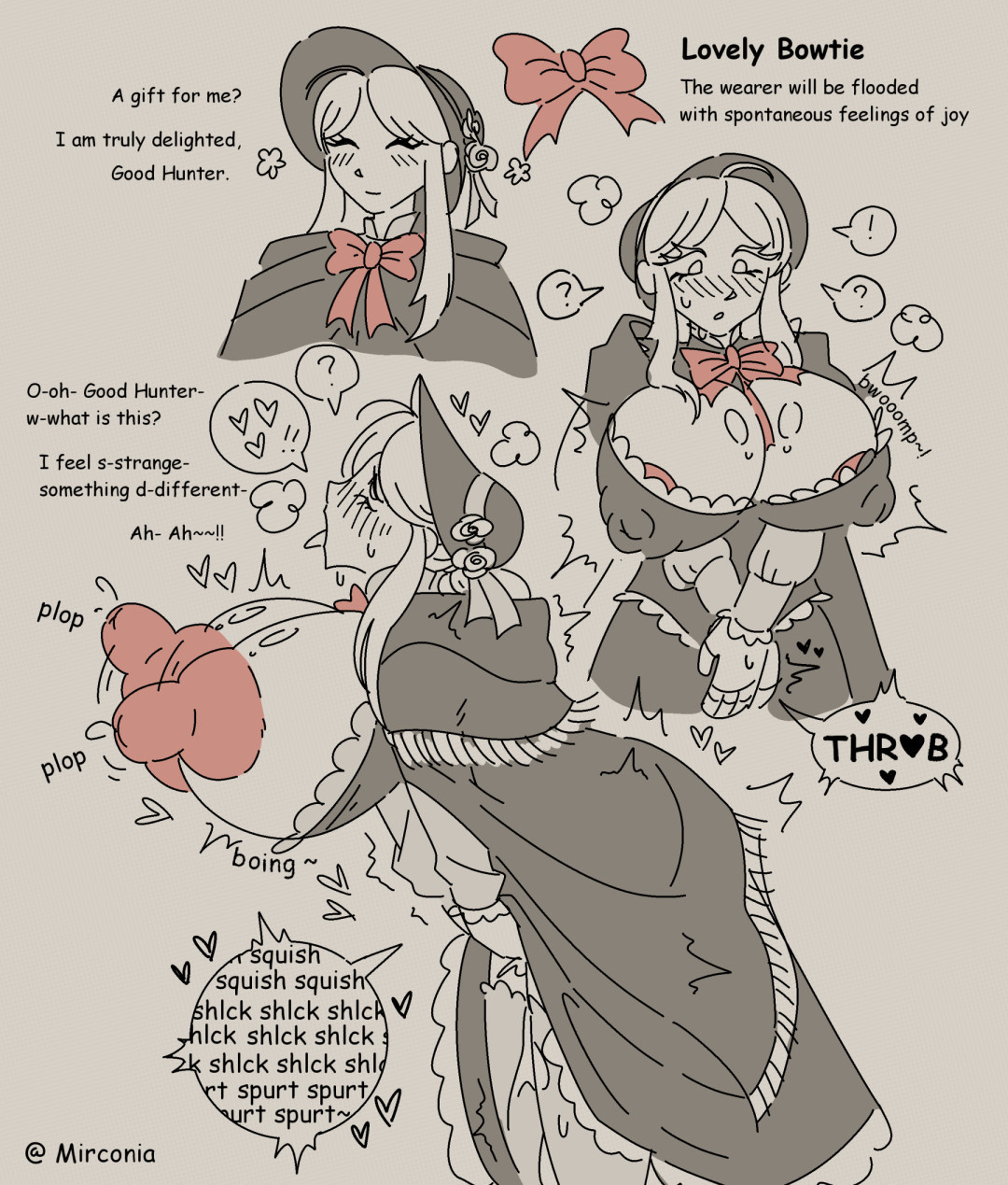 1girls, 2d, aroused, bloodborne, bonnet, bowtie, breast expansion, breast growth, breast growth (enlargement), breasts, cursed object, doll, dress, female, female only, from side, gigantic breasts, heart, huge areolae, huge nipples, in heat, masturbation, mirconia, multiple views, nipples, orgasm, plain doll, pleasure, pussy juice, sequence, shawl, solo, solo female, stimulation, throbbing pussy, tongue, tongue out, upper body