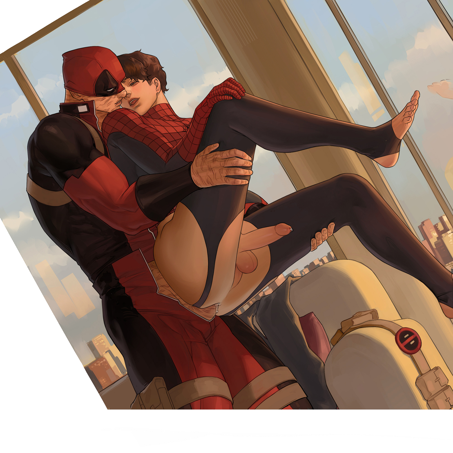 anal, anal penetration, anal sex, deadpool, gay, gay sex, lkikai, male, male only, male/male, marvel, marvel comics, peter parker, spider-man, spider-man (series), spideypool, wade wilson