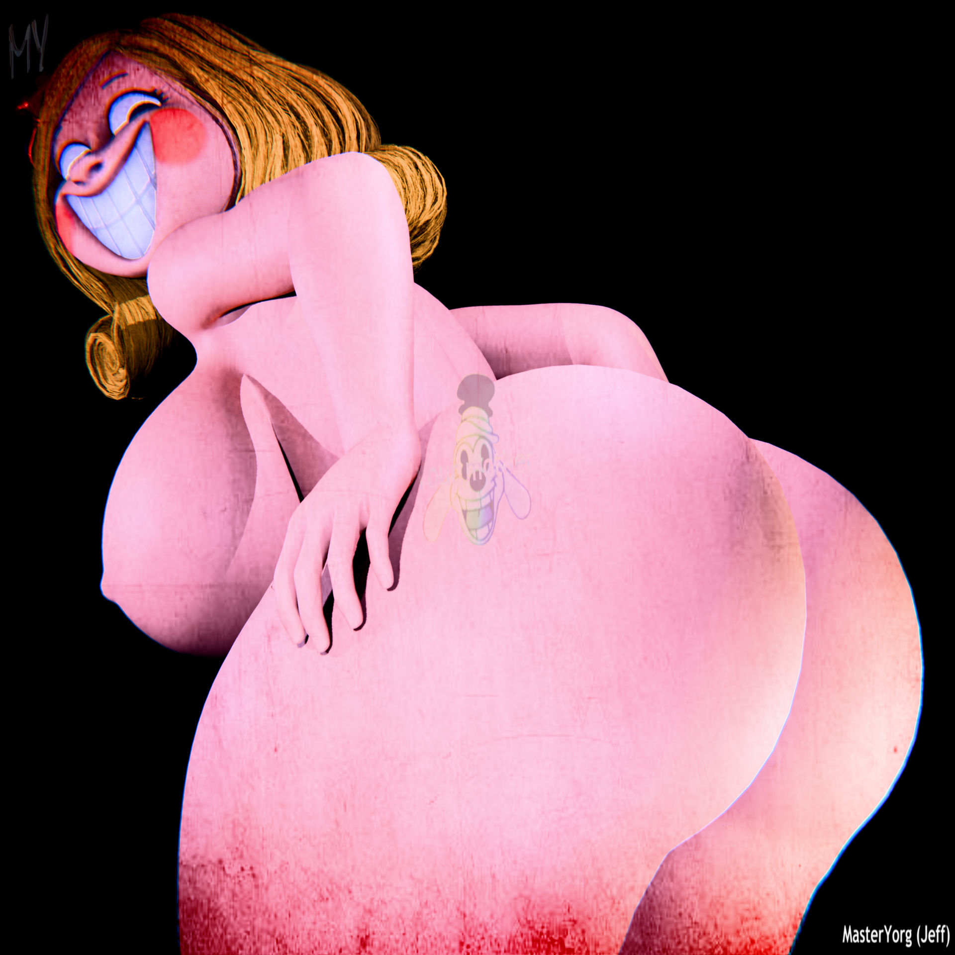 ass, big ass, breasts, female, huge ass, looking at ass, masteryorg0, miss delight, nude, nude female, poppy playtime, tagme