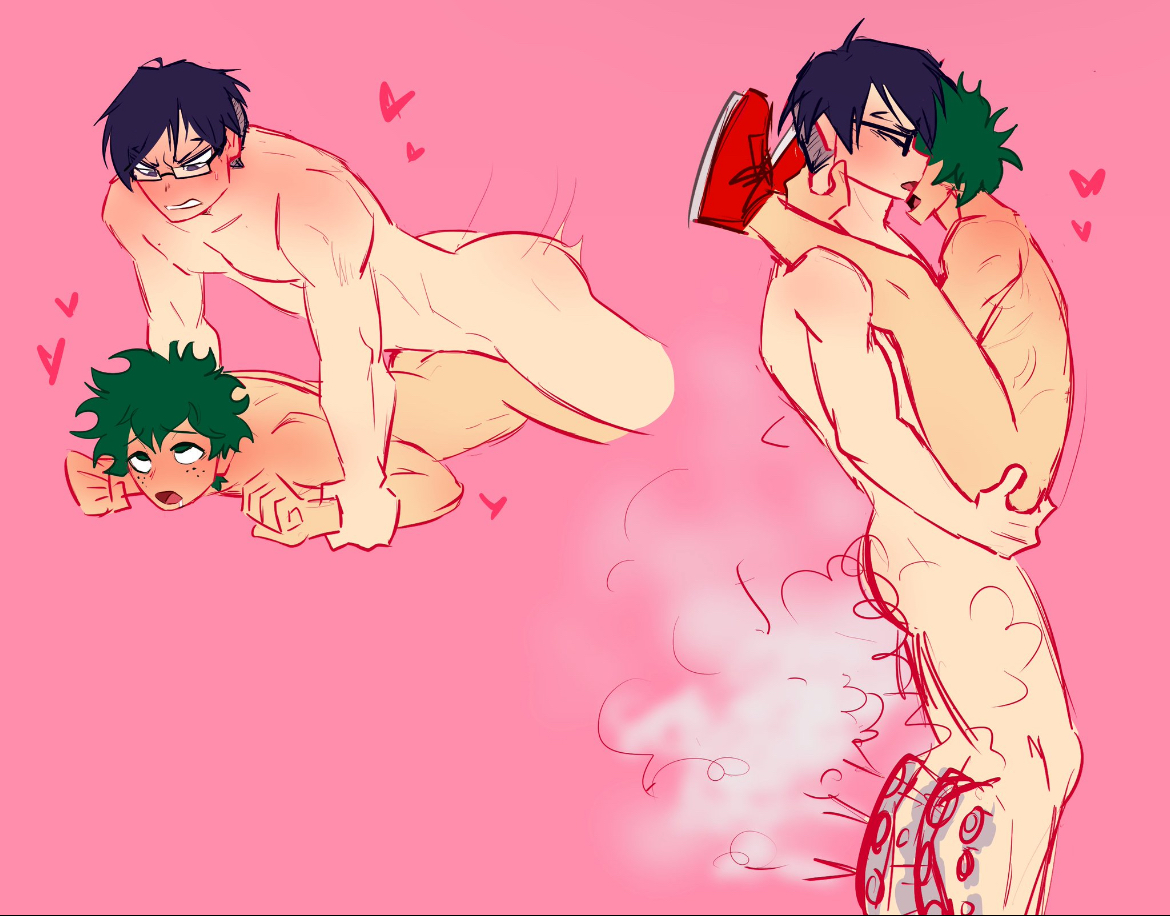 anal, anal sex, carrying partner, gay, gay anal, gay domination, gay sex, holding wrists, izuku midoriya, legs on shoulders, legs up, male, male focus, male only, male penetrated, male penetrating, male penetrating male, male/male, muscular, muscular male, my hero academia, naked, naked male, nude, nude male, pretty werewolf, tenya iida, yaoi