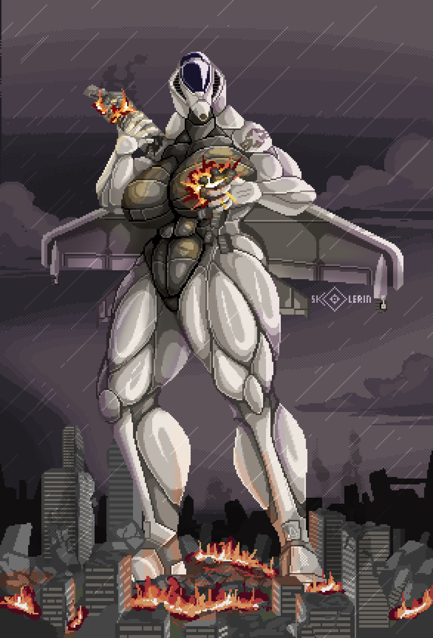 anthro commission giantess muscular muscular_female pixel_art skolerin