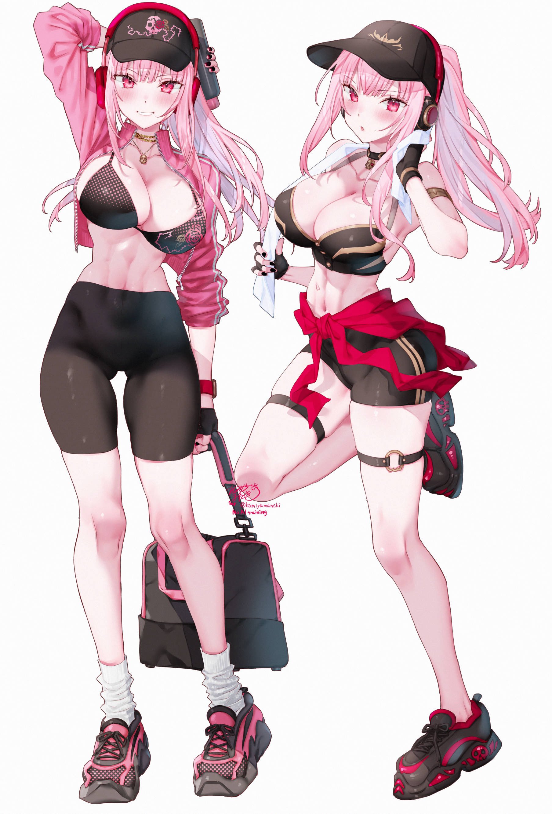 1girls, athletic, breasts, female, hololive, hololive english, hololive myth, huge breasts, mori calliope, sports bra, tagme, virtual youtuber, vtuber