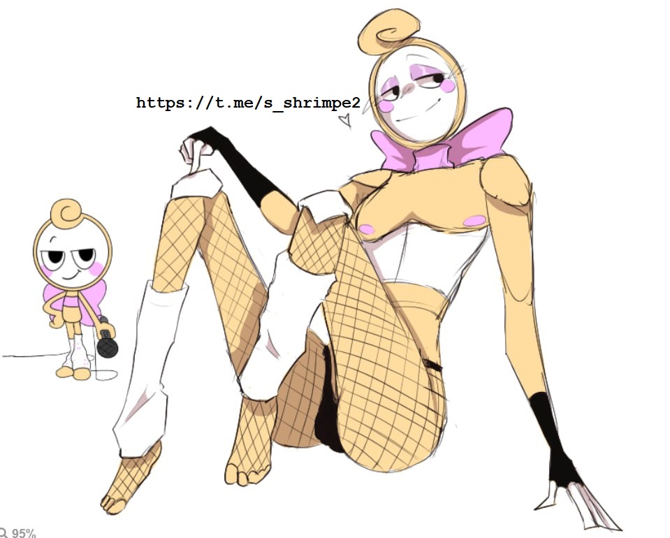 1boy, cute, cute face, dandy's world, glisten (dandy's world), male, s shrimpe2, stockings, tan body, tights, yaoi