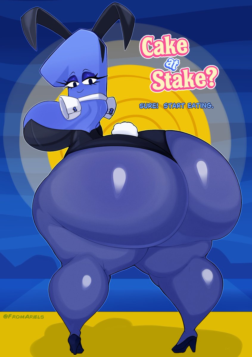 1girls, armless, ass, ass bigger than head, ass focus, battle for dream island, bfb, bfdi, bfdia, big ass, big breasts, blue body, blue skin, breasts, bunny ears, bunny girl, english text, fat ass, fat butt, female only, fromariels, heels, huge ass, huge breasts, hyper, hyper ass, hyper butt, i wanna fuck her so bad, i want her to sit on my face while i eat her out, idfb, looking at viewer, looking back, number, object show, object shows, one (bfdi), one (tpot), showing ass, showing off, solo, solo female, teasing viewer, tpot, youtube
