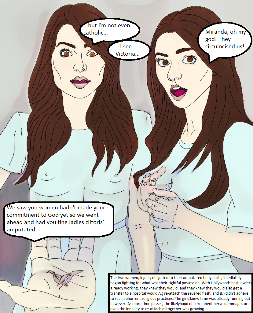 anime artist_request caption cartoon clit_removal clitless clitorectomy clitoridectomy comics common_sense_change corrected cumless dirty english_commentary english_dialogue english_text female female_chastity female_genital_mutilation genital_mutilation genitals guro hentai infibulated infibulation infirmary medical_instrument nullification operation pain permanent_chastity policy punishment pussy slave speech_bubble spread tears torture tradition training