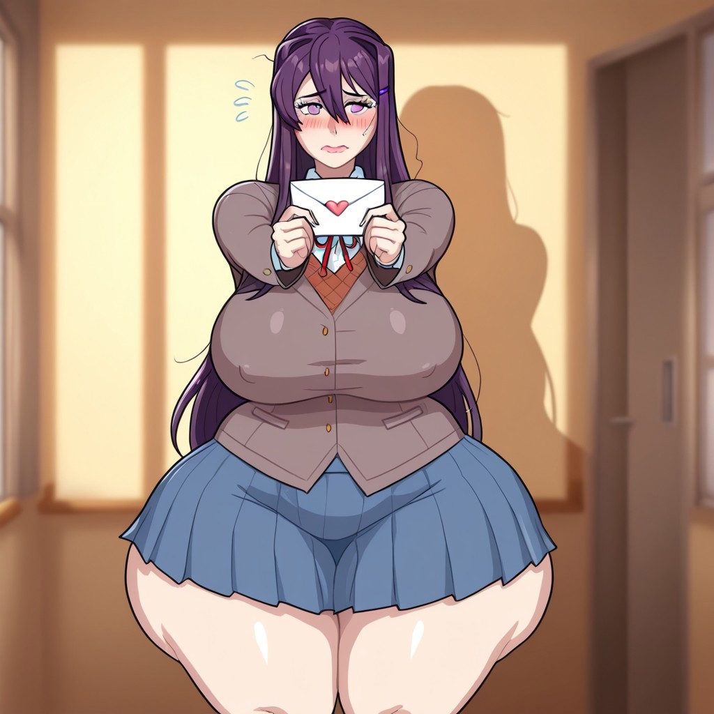 1girls, ai assisted, ai generated, asian, asian bimbo, asian female, ass, big ass, big breasts, breasts, civitai, doki doki literature club, female, female only, huge ass, kalagod, love letter, massive breasts, tagme, thick thighs, wide hips, yuri (doki doki literature club)