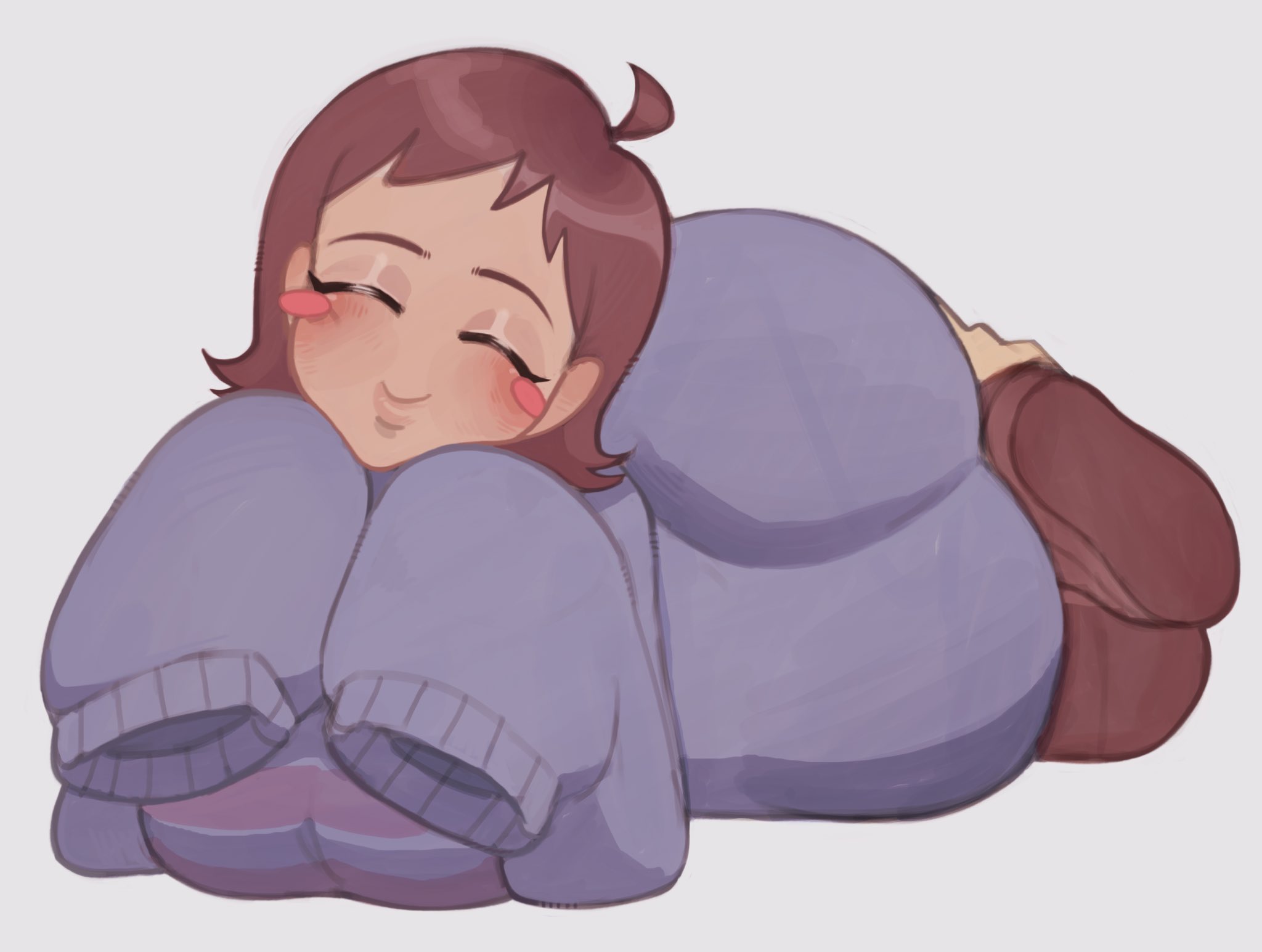 1girls, ass, ass focus, big ass, big breasts, blush, blushing female, breasts, bubble ass, bubble butt, clothed, clothed female, clothing, fat ass, female, female frisk, female only, frisk, frisk (undertale), huge ass, large ass, oversized ass, oversized butt, pinkbobatoo, plapbait, short hair, skiddioop, smile, smiling, solo, solo female, stereodaddy, striped sweater, sweater, undertale, undertale (series), undertale boombita (style)