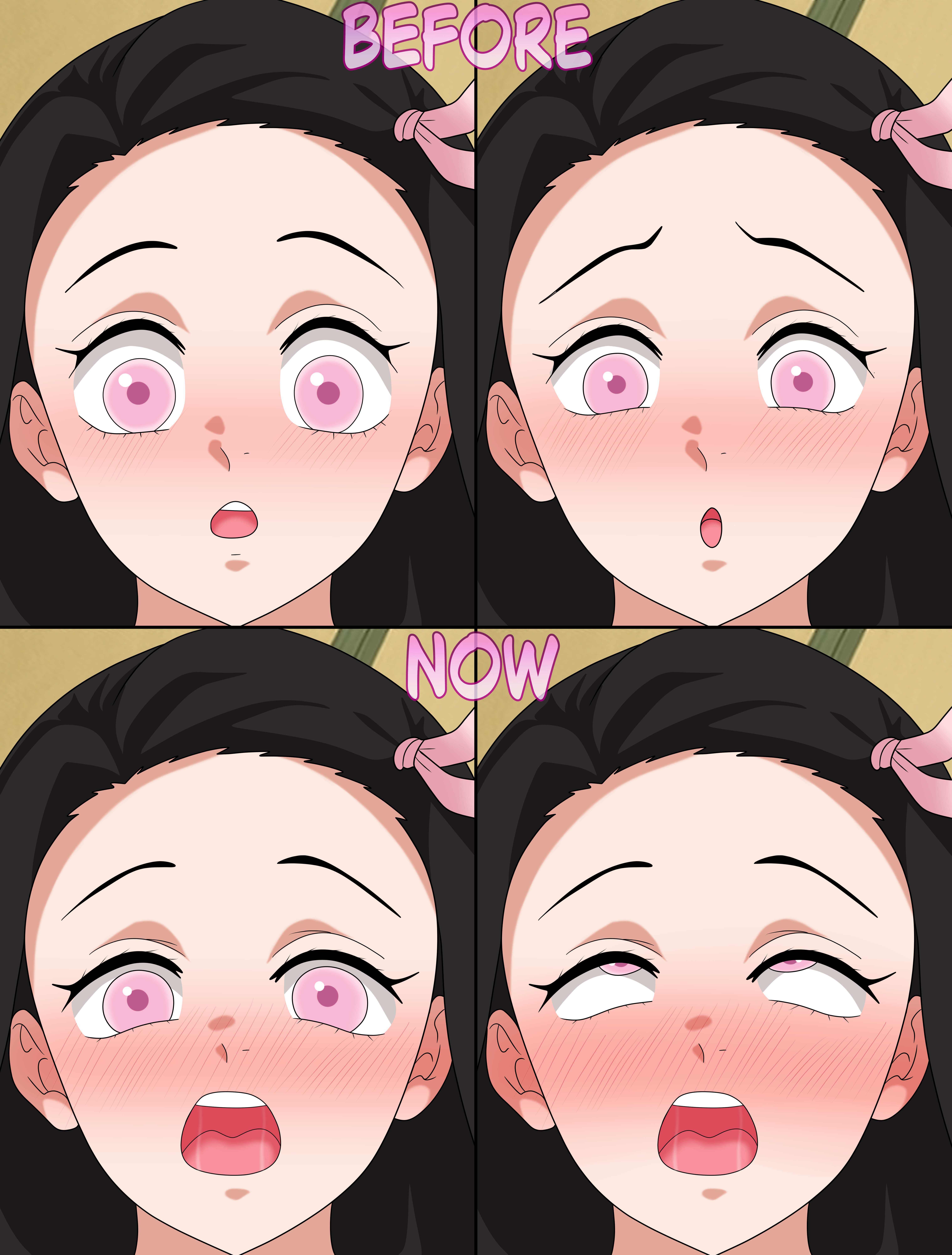 ahe gao, demon slayer, kamado nezuko, kimetsu no yaiba, missionary position, xvanana100