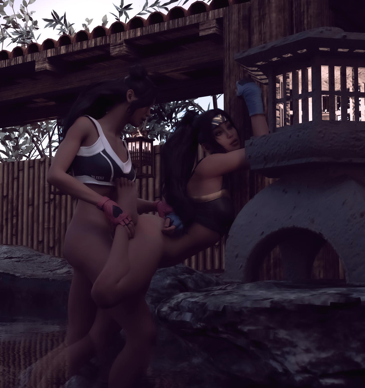 2girls 3d black_hair breasts bust busty chest curvaceous curves curvy curvy_figure dark_hair earthrealm_kitana earthrealm_mileena edenian female female_focus hips hourglass_figure incest kitana kiteena kunoichi large_ass large_breasts legs light-skinned_female light_skin mature mature_female mileena mortal_kombat mortal_kombat_1_(2023) netherrealm_studios ninja princess rayalterego23 sisters slim_waist tarkatan thick thick_hips thick_legs thick_thighs thighs twincest twins voluptuous waist wide_hips