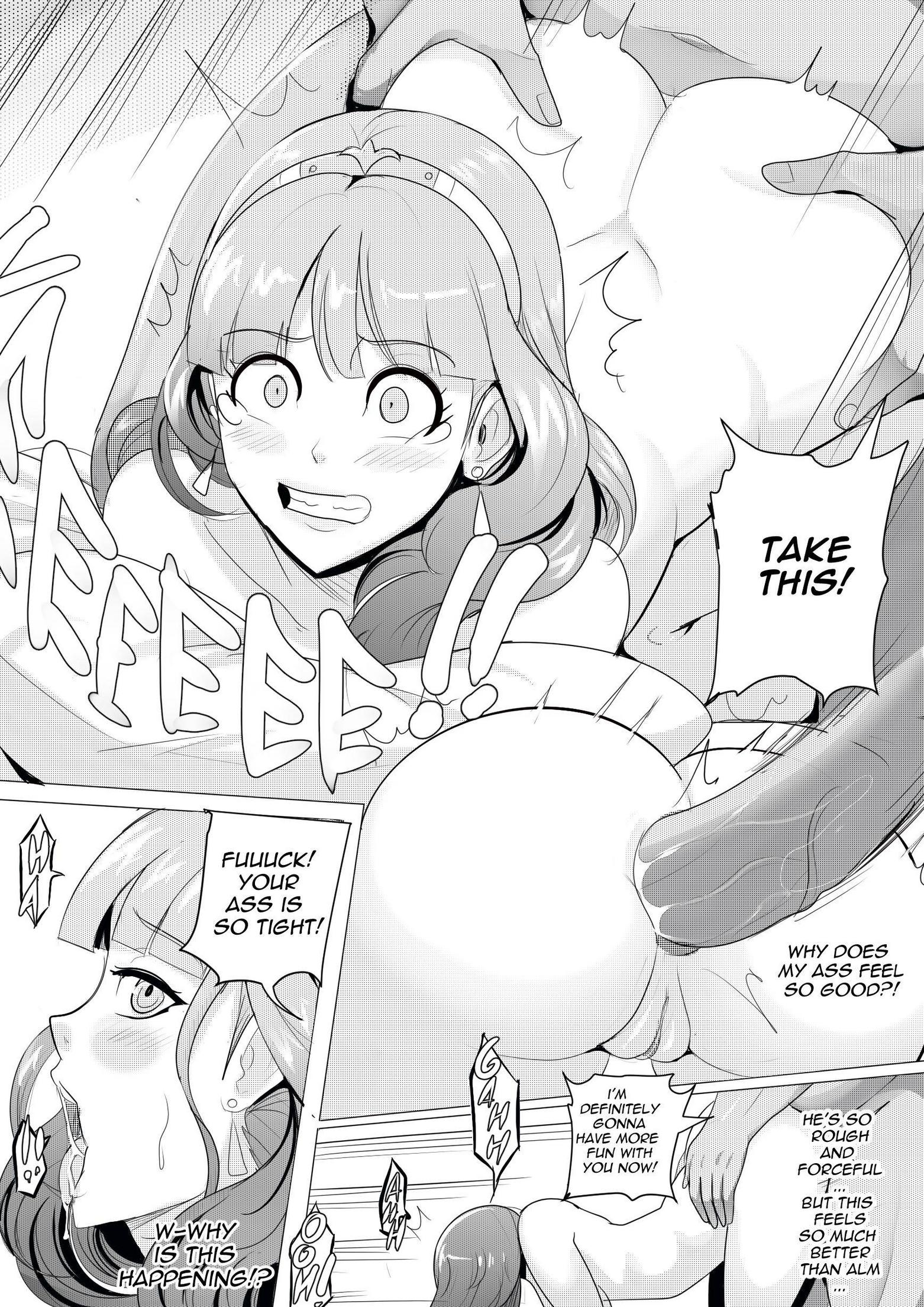1boy, 1girls, all fours, anal, anus, ass, ass grab, ass up, back, bangs, bare arms, bare back, bare shoulders, bare thighs, bed, black and white, blackmail, blush, breasts, celica (fire emblem), clenched teeth, close-up, collarbone, comic, completely nude, deep skin, doggy style, drooling, earrings, english text, face down ass up, fat male, female, female focus, female penetrated, femsub, fire emblem, fire emblem echoes: shadows of valentia, forced, greyscale, indoors, kneeling, large ass, larger male, looking pleasured, male, maledom, married female, medium breasts, medium hair, moaning, monochrome, motion lines, netorare, nintendo, nude, nude female, on bed, open mouth, penis, pillow, pussy, queen, rape, revolverwingstudios, rough sex, royalty, saliva, saliva trail, screaming, secretly loves it, sex, shocked, shoulders, smaller female, solo focus, sound effects, sweat, tearing up, tears, text, thick thighs, thighs, tiara, torogao, until they like it, wide eyed