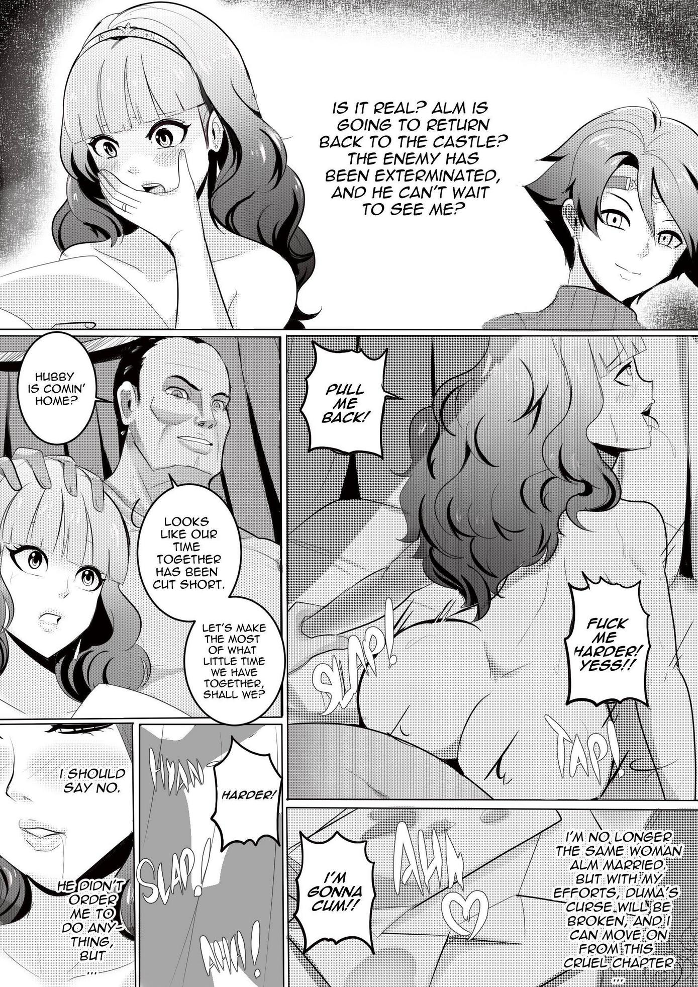 1girls, 2boys, ahe gao, all fours, alm (fire emblem), arm grab, ass, back, bangs, bare arms, bare back, bare shoulders, bed, begging for more, bent over, blunt bangs, blush, celica (fire emblem), cheating, cheating wife, clenched teeth, close-up, collarbone, comic, completely nude, corruption, covering mouth, cross-eyed, curse, doggy style, drooling, earrings, english text, female, femsub, fire emblem, fire emblem echoes: shadows of valentia, fucked silly, greyscale, half-closed eyes, hand on another's head, hand on head, horny, horny female, husband, imminent orgasm, imminent sex, interracial, king, kneeling, large ass, larger male, letter, lips, long hair, looking back, male, maledom, married female, moaning, monochrome, multiple boys, multiple males, netorare, nintendo, nude, nude female, on bed, open mouth, prison guard position, queen, revolverwingstudios, ring, rolling eyes, rough sex, royalty, saliva, saliva trail, screaming, sex, shocked, shoulders, silhouette, smaller female, smile, sound effects, stain, sweat, text, tiara, tongue, tongue out, until they like it, wavy hair, wedding ring, wide eyed, wife