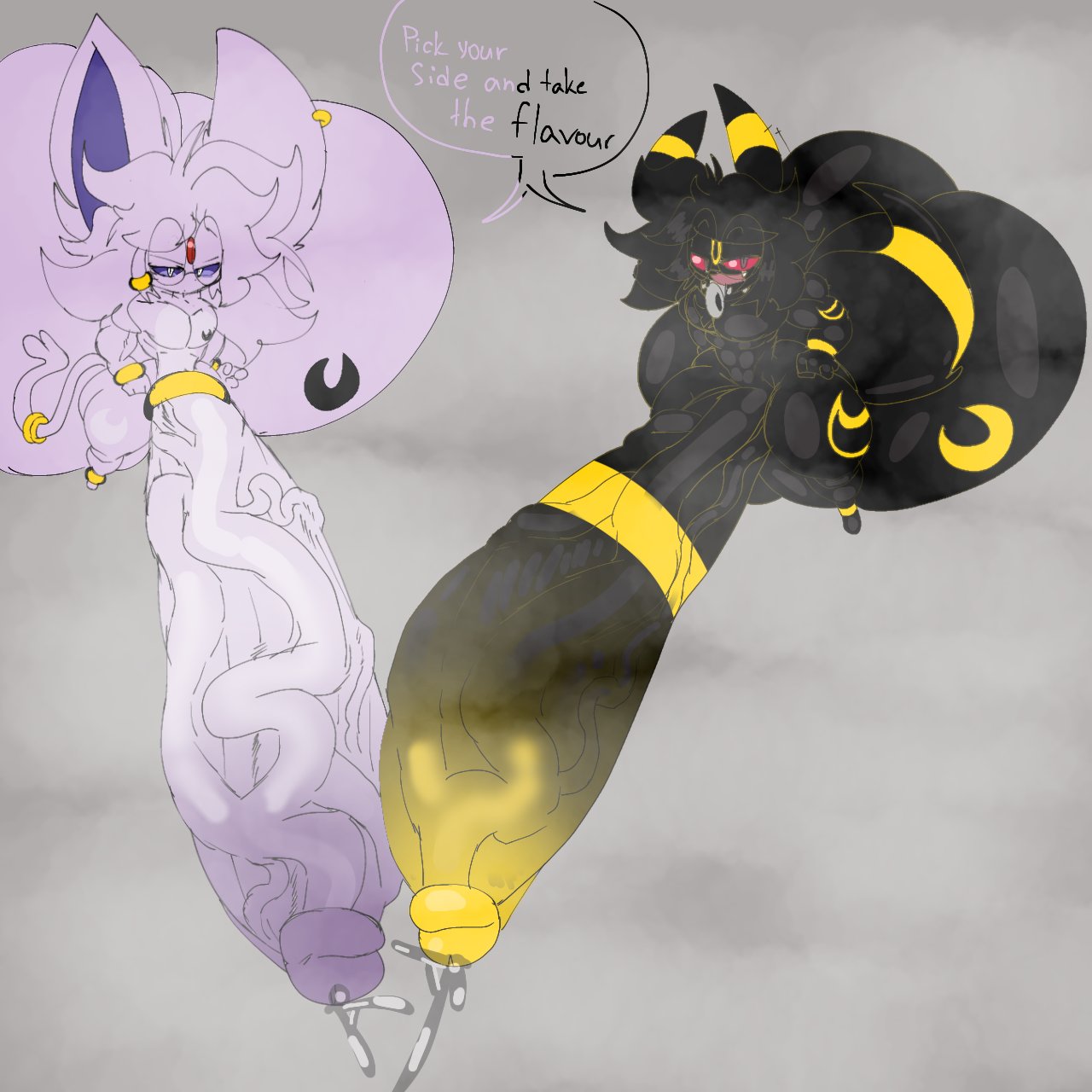 ass, balls, big ass, big penis, bubble ass, bubble butt, eeveelution, espeon, huge ass, huge cock, hyper, hyper balls, hyper penis, lattemon, lattemon (character), male, male only, penis, pokémon (species), pokemon, pokemon (species), shortstack, tagme, thick thighs, umbreon, wide hips